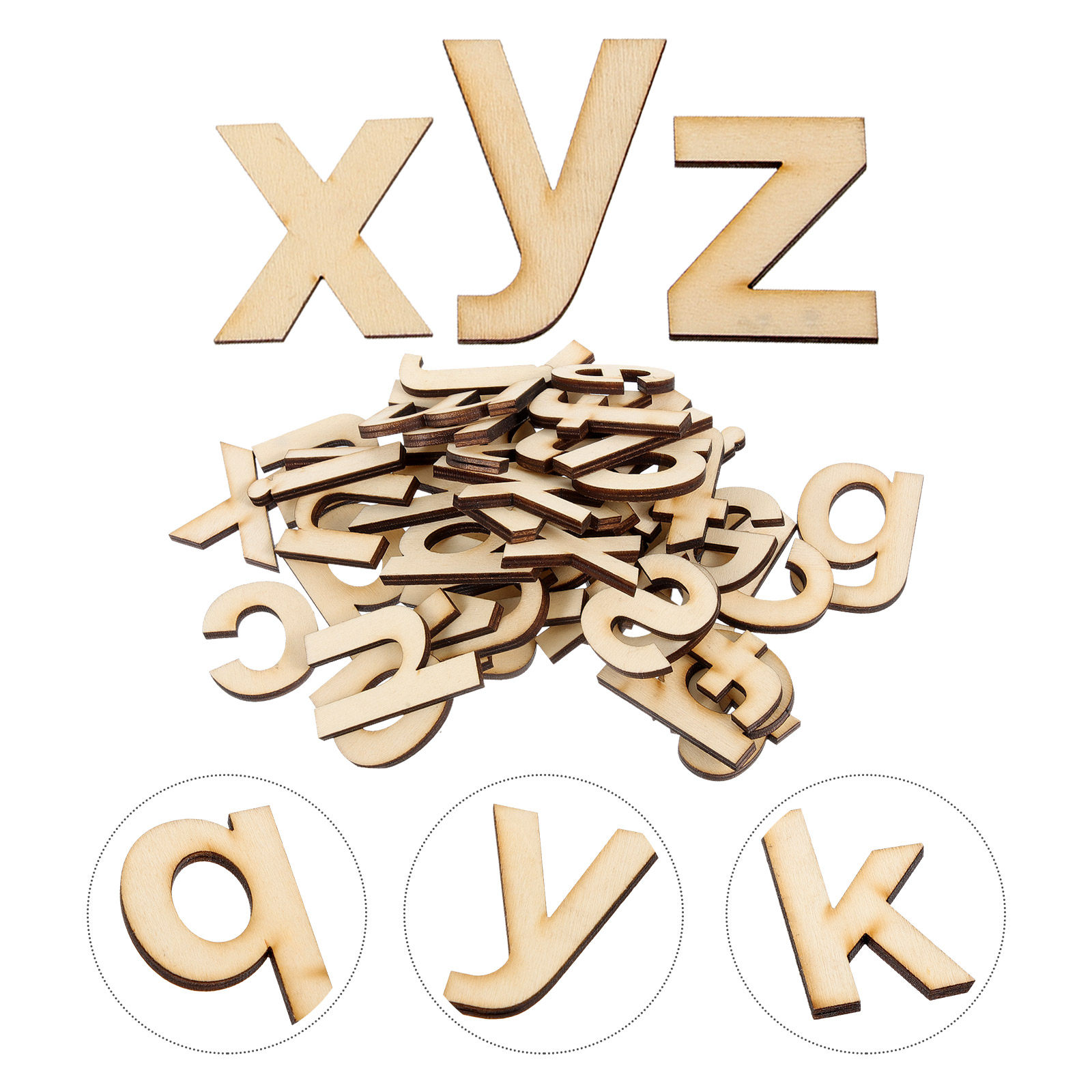 Wedding Decor Supply Store - 1 Set Potongan Huruf Kayu Polos