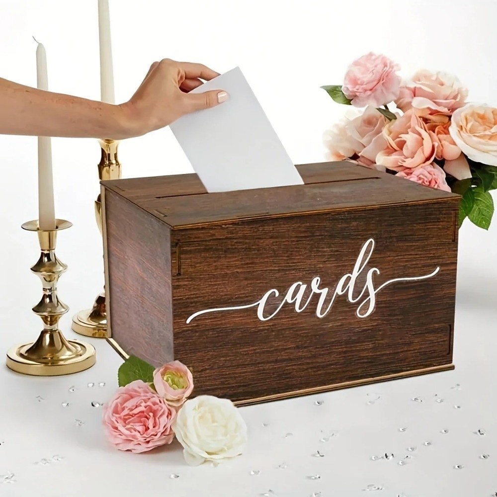Kotak Kartu Pernikahan Kayu Ba - Wedding Card Box ulasan dan harga