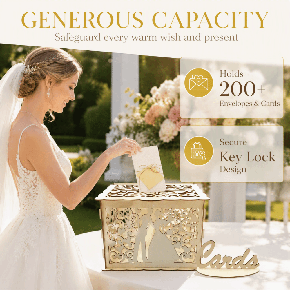 Kotak Kartu Pernikahan Kayu Be - Wedding Card Box ulasan dan harga
