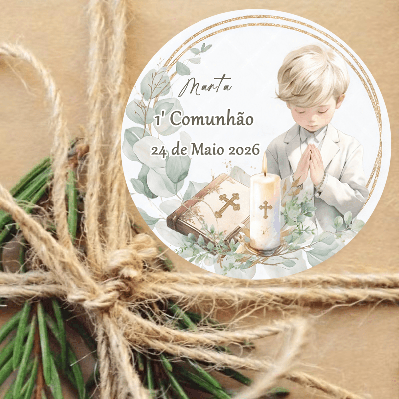 Stiker Komuni Pertama yang Dib - Wedding Decor Supply Store ulasan dan harga
