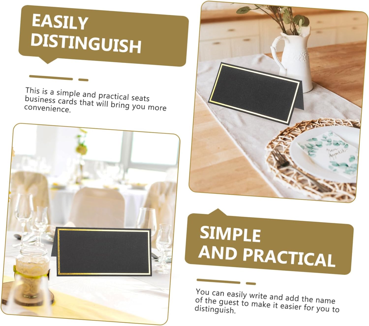 Kartu tempat duduk emas hitam, - Table Number Gold ulasan dan harga